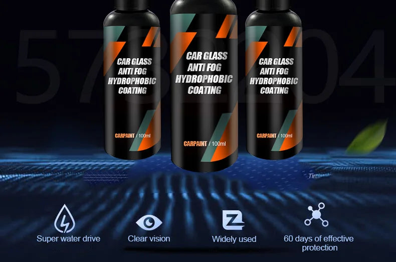 Hydrophobic Rain-Repellent Glass Coating Spray