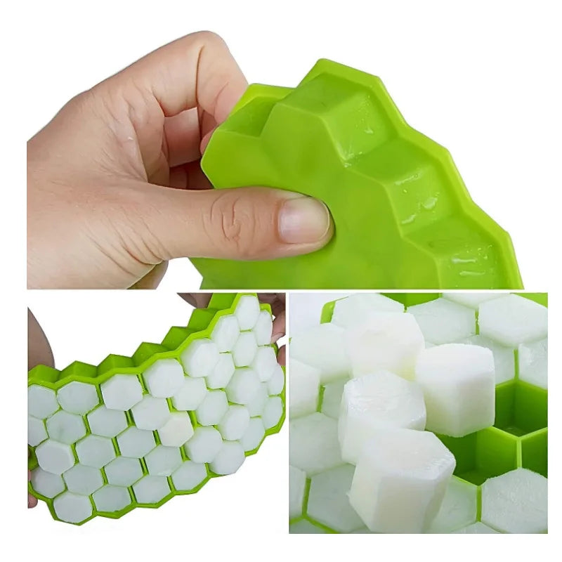 Large Silicone Ice Cube Tray with Lid