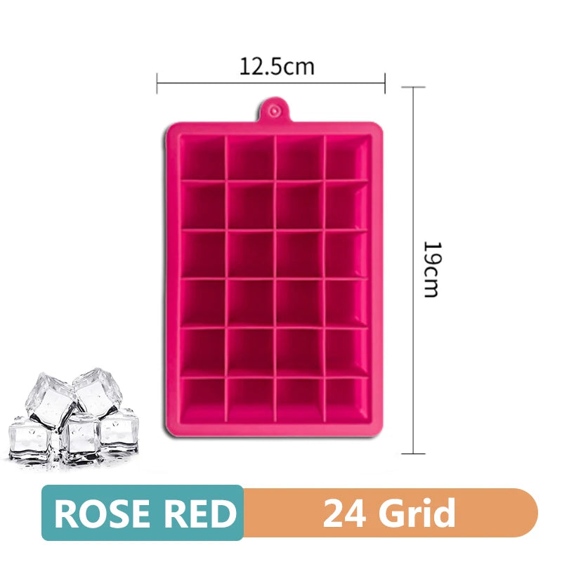 Large Silicone Ice Cube Tray with Lid