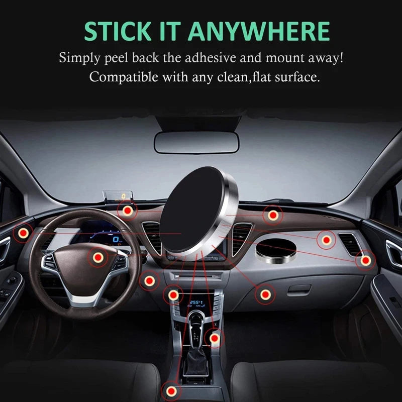 Magnetic Car Phone Holder – 360° Compact Mount