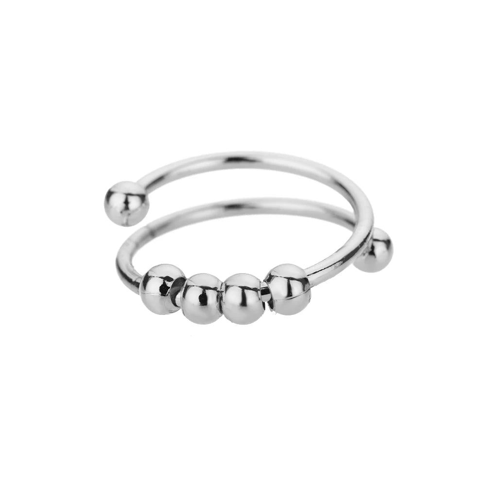 Gold Adjustable Statement Ring for Women – 316L Stainless Steel