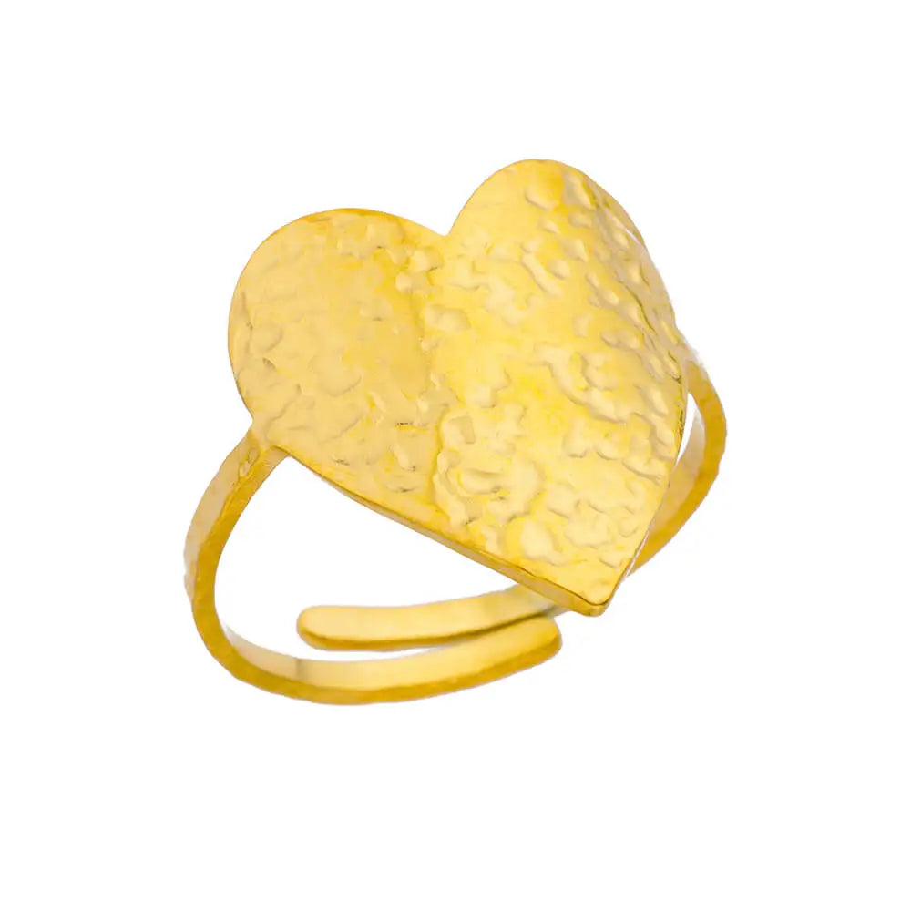 Gold Adjustable Statement Ring for Women – 316L Stainless Steel