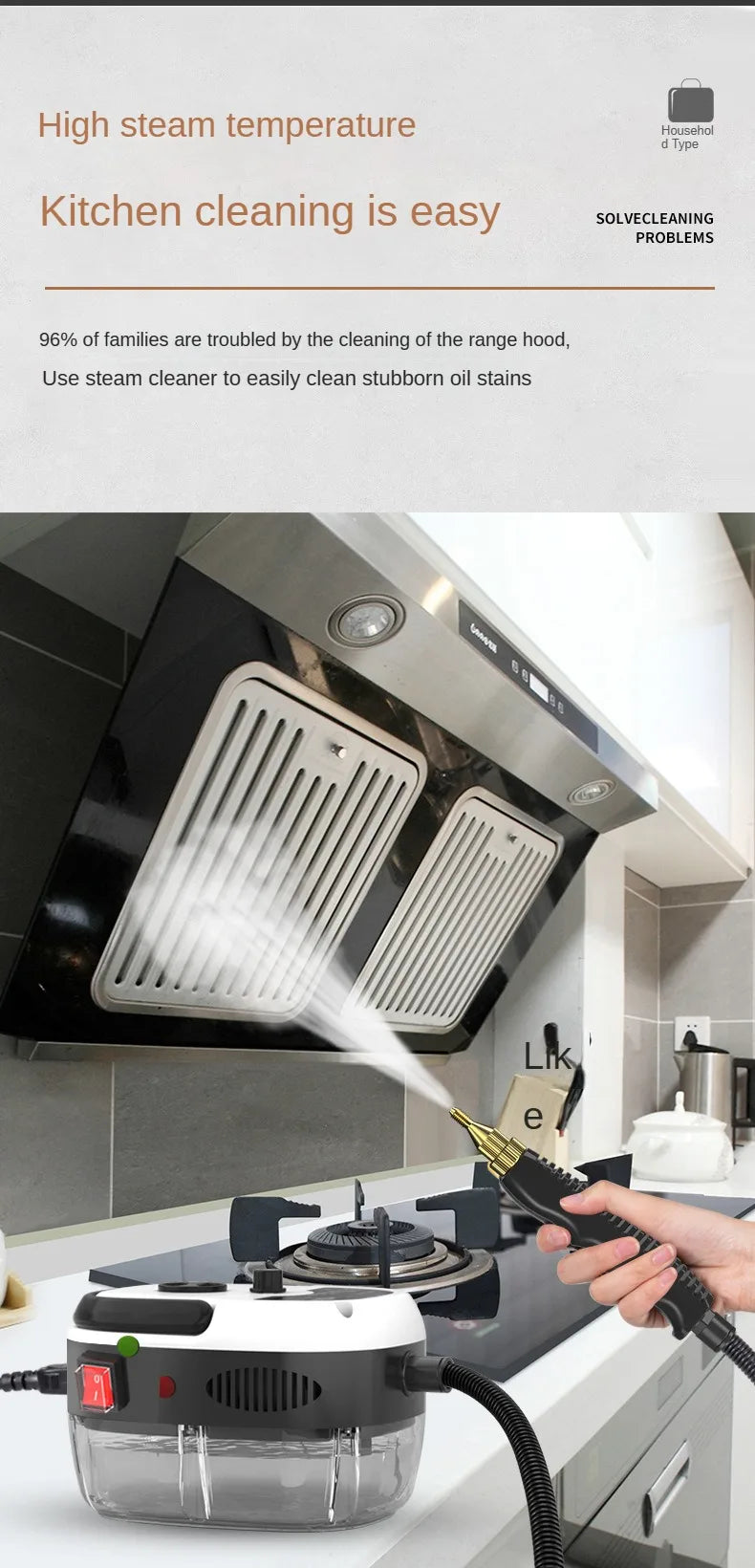 Multipurpose High-Temperature Steam Cleaner