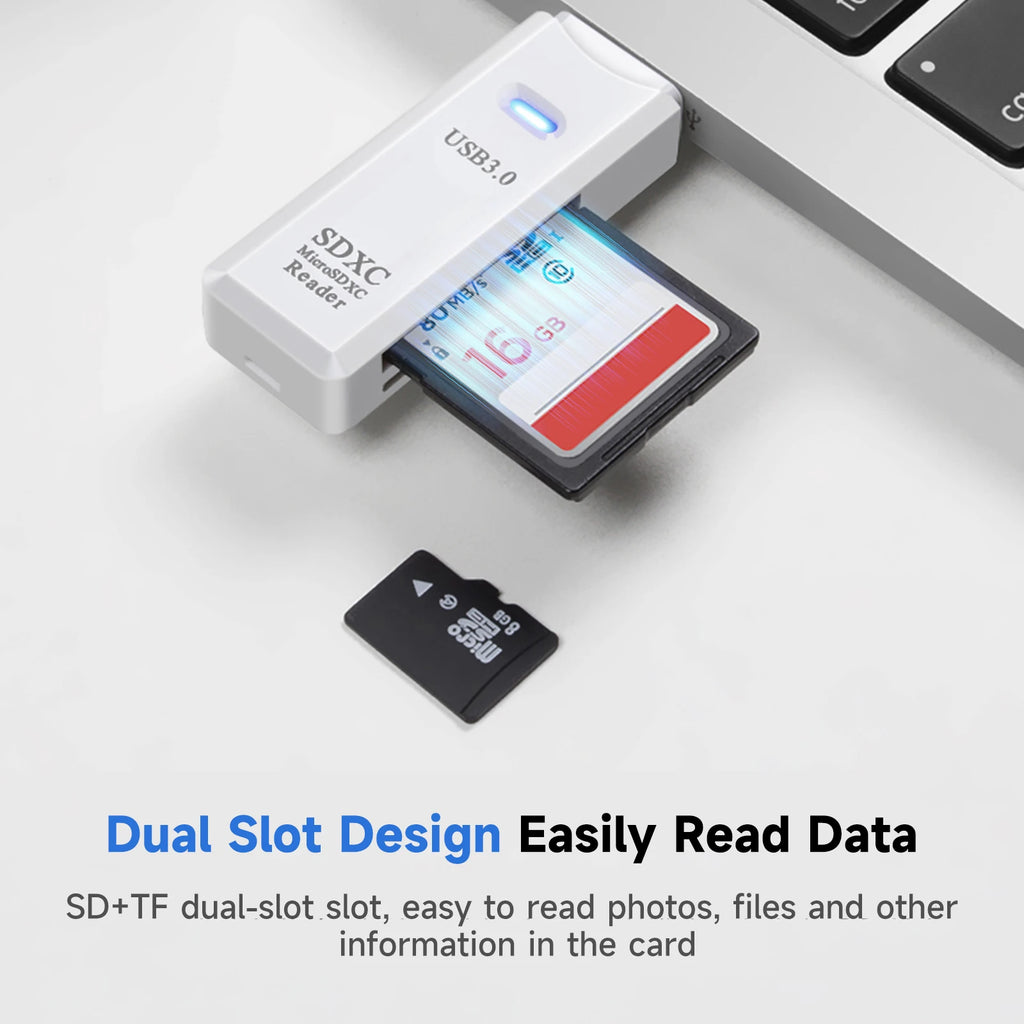 2-in-1 USB 3.0 SD & MicroSD Card Reader