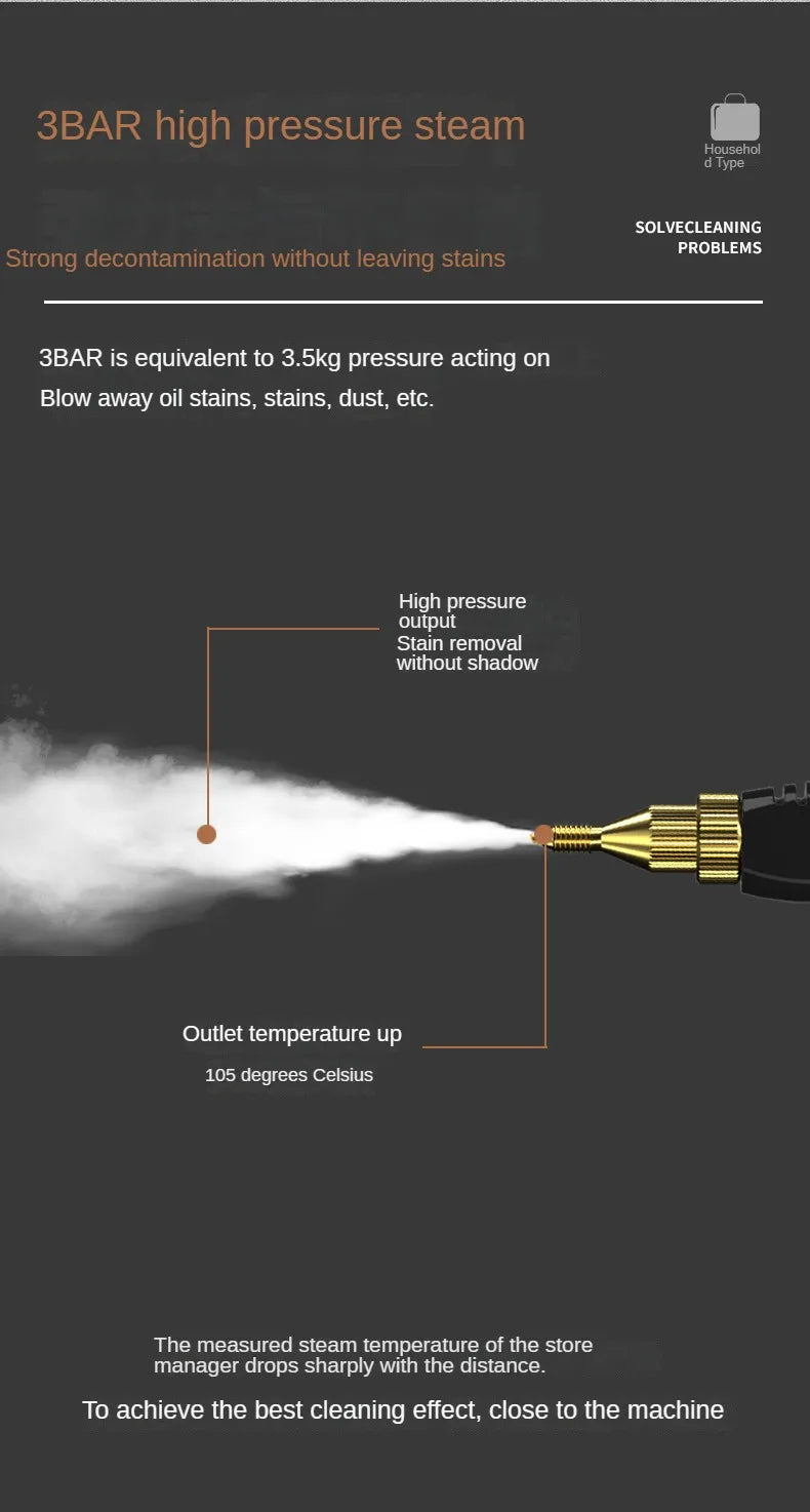 Multipurpose High-Temperature Steam Cleaner