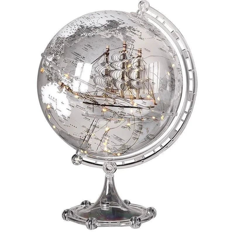 Luxury Globe & Sailboat Decorative Sculpture