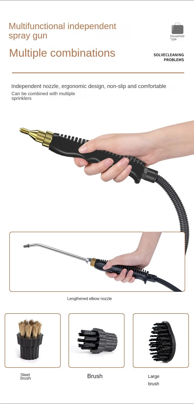 Multipurpose High-Temperature Steam Cleaner
