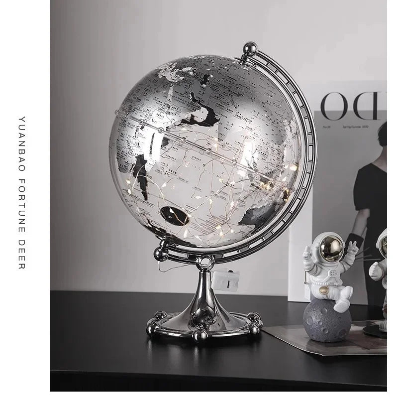 Luxury Globe & Sailboat Decorative Sculpture