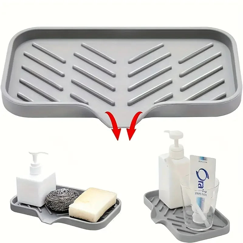 Silicone Sink Organizer & Quick-Dry Faucet Mat