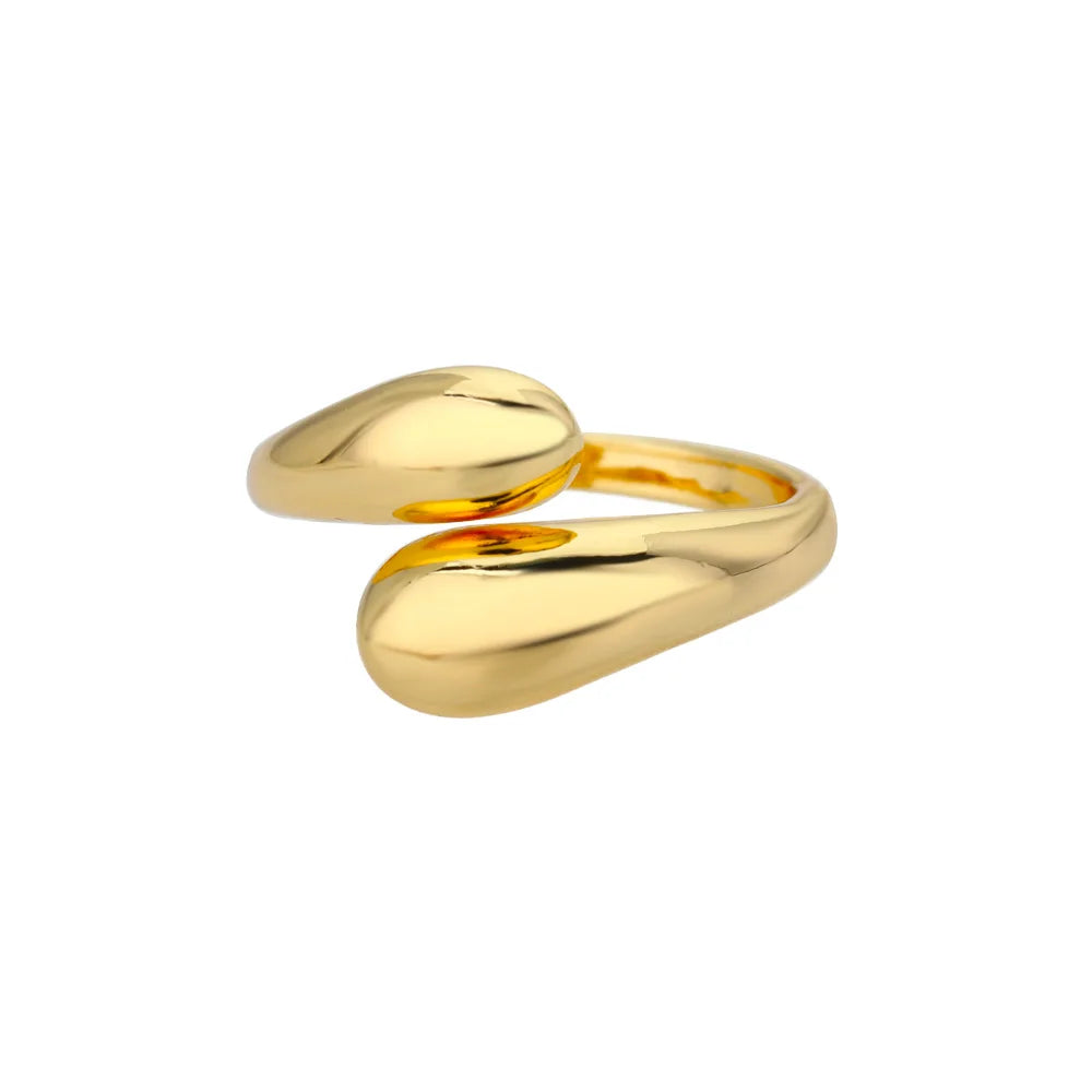 Gold Adjustable Statement Ring for Women – 316L Stainless Steel
