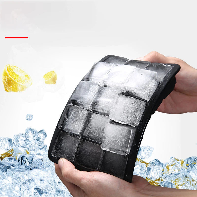 Large Silicone Ice Cube Tray with Lid