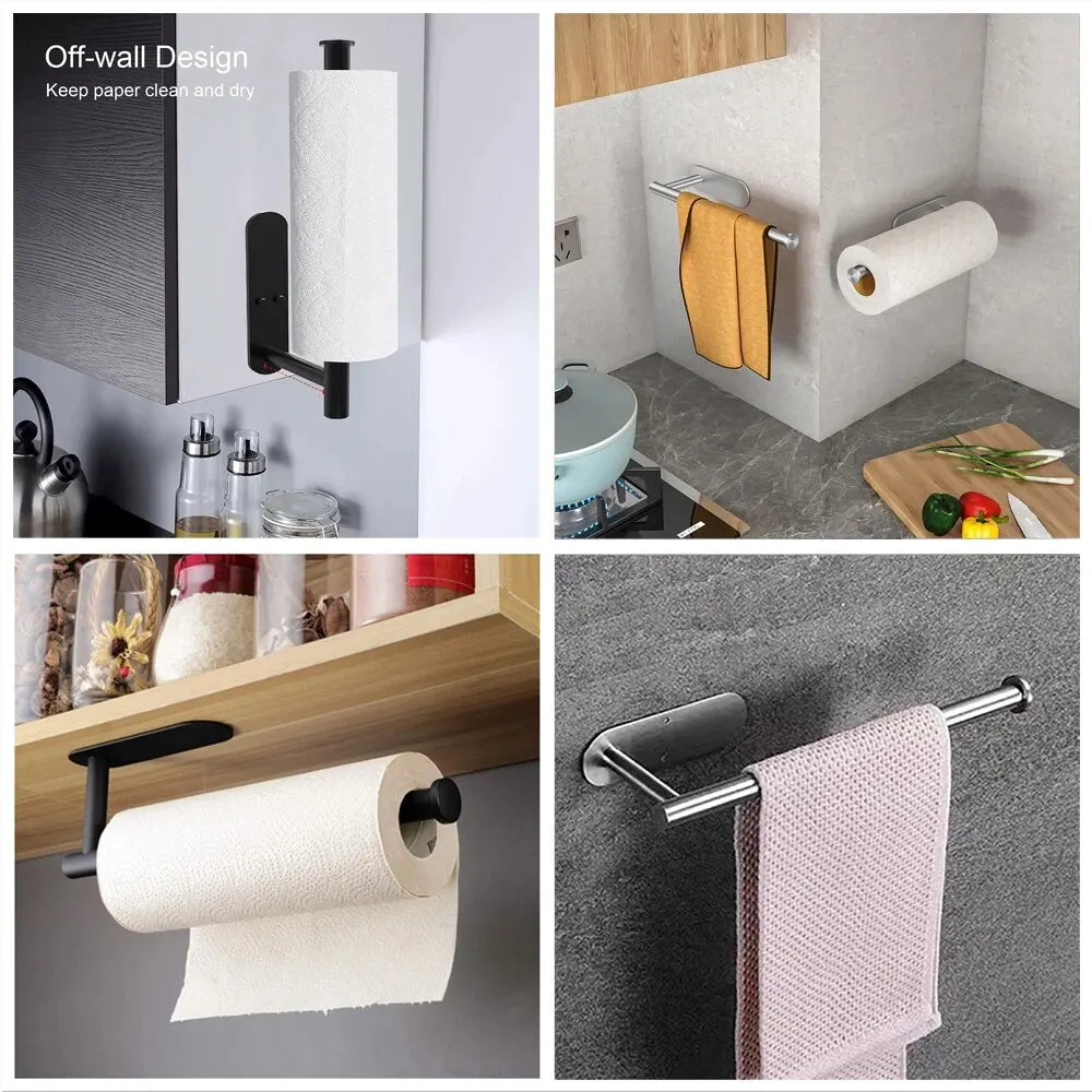 Adhesive Under-Cabinet Paper Towel Holder