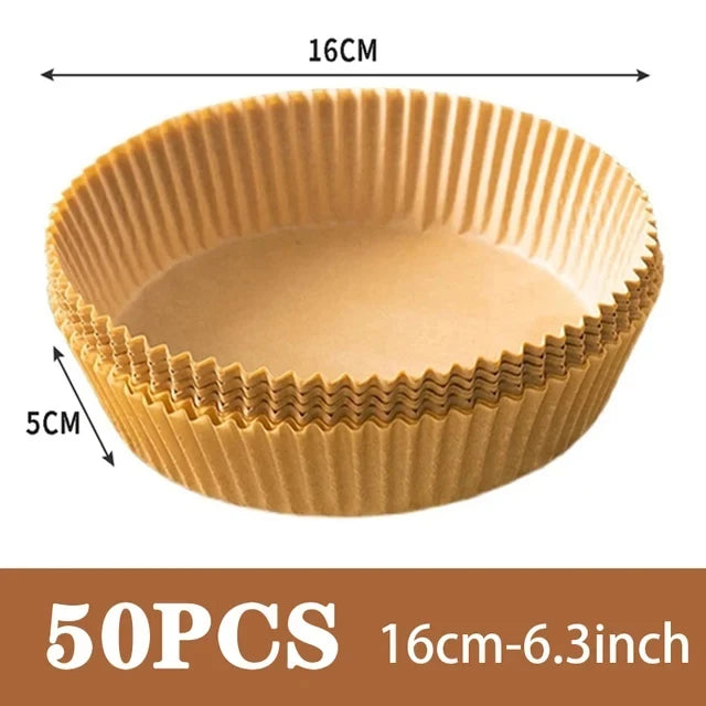 50-Pack Disposable Air Fryer Paper Liners
