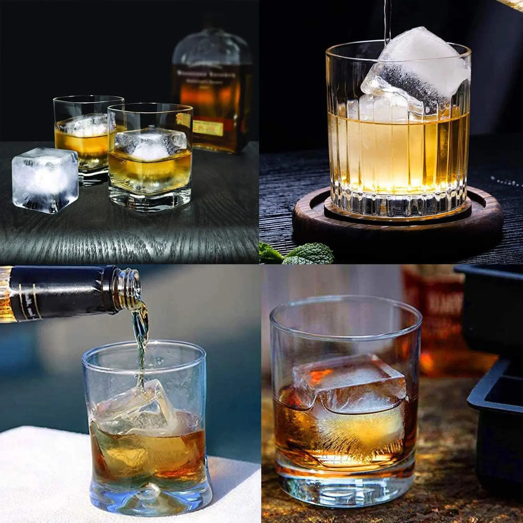 Large Silicone Ice Cube Tray with Lid