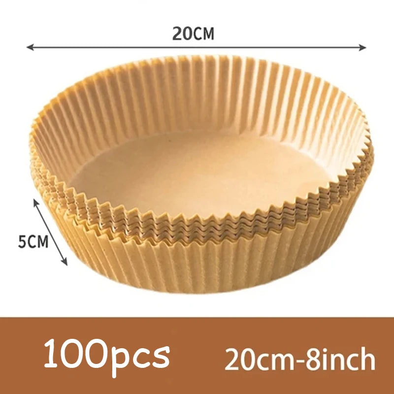 50-Pack Disposable Air Fryer Paper Liners