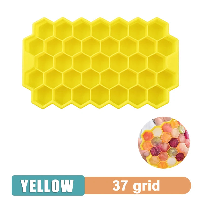 Large Silicone Ice Cube Tray with Lid