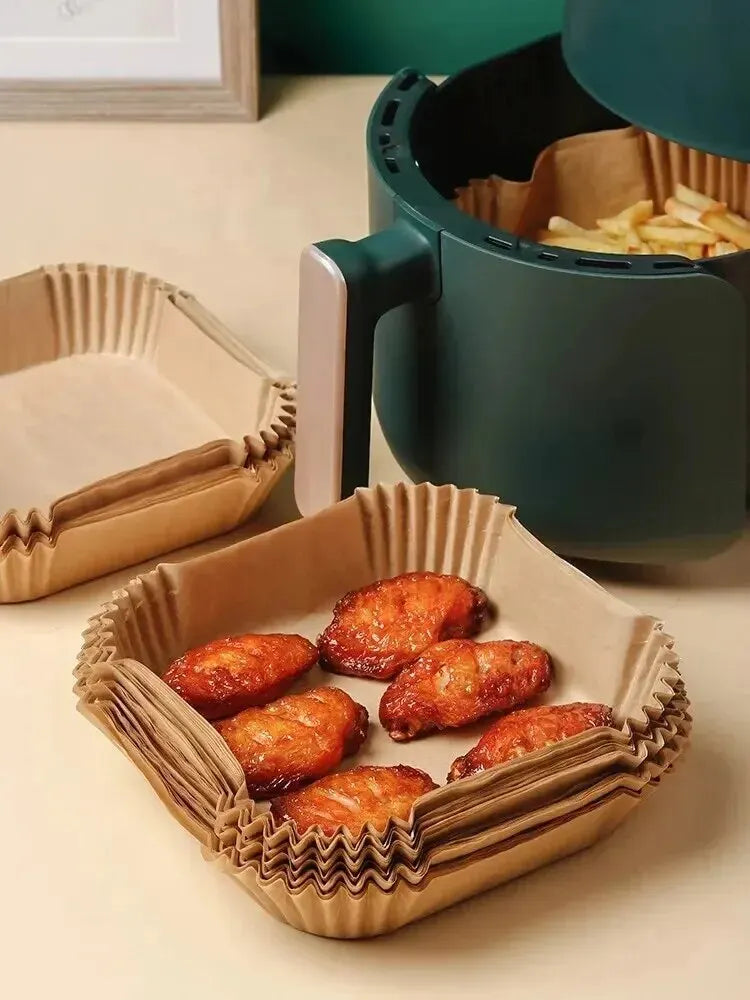50-Pack Disposable Air Fryer Paper Liners